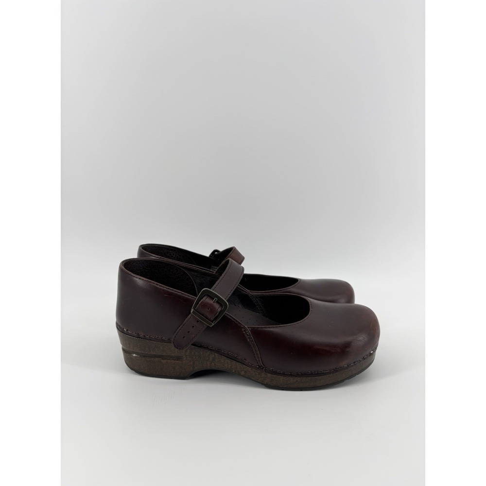 Dansko Leather Marcelle Mary Jane Clogs Shoes Women's Sz 40 Preppy Hipster